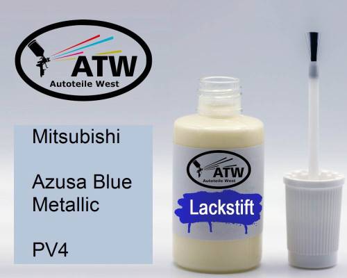 Mitsubishi, Azusa Blue Metallic, PV4: 20ml Lackstift, von ATW Autoteile West.